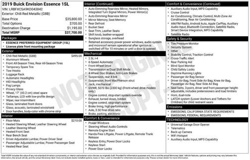 2019 Buick Envision Essence