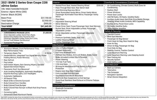 2021 BMW 228 Gran Coupe i xDrive