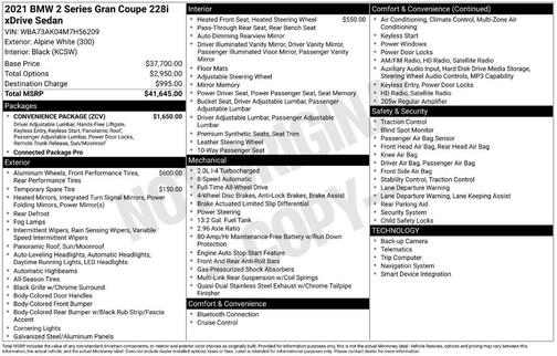 2021 BMW 228 Gran Coupe i xDrive