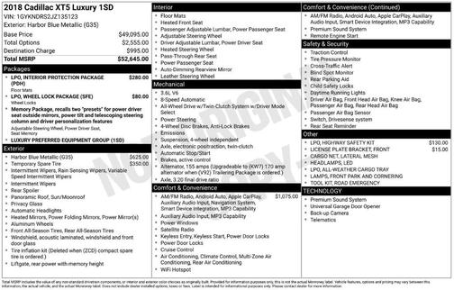 2018 Cadillac XT5 Luxury