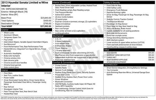 2013 Hyundai SONATA Limited