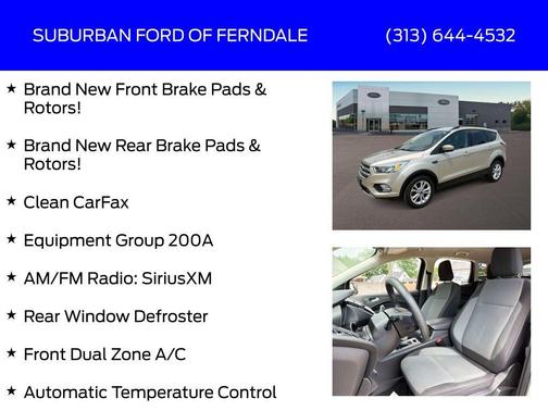 White Gold Metallic 2018 Ford Escape SE