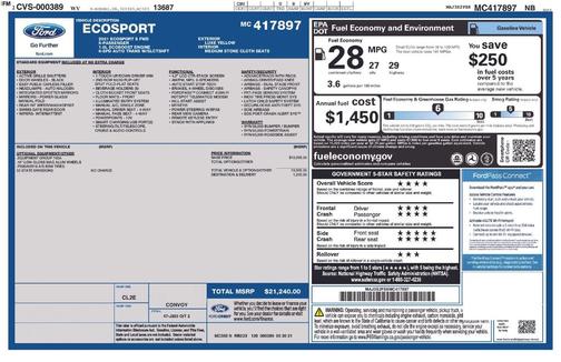 2021 Ford EcoSport S