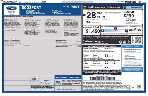 2021 Ford EcoSport S