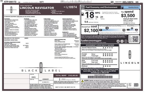 2019 Lincoln Navigator L Black Label