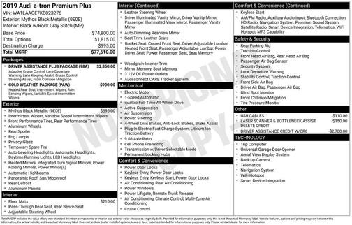 2019 Audi e-tron Premium Plus