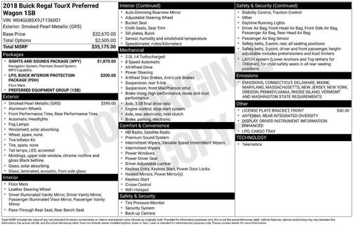 2018 Buick Regal TourX Preferred