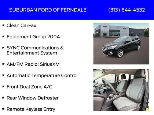 Shadow Black 2017 Ford Escape SE