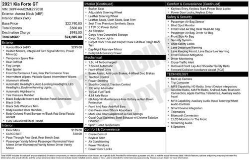 Aurora Black Pearl 2021 Kia Forte GT