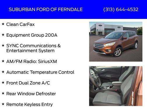 Canyon Ridge Metallic 2017 Ford Escape SE