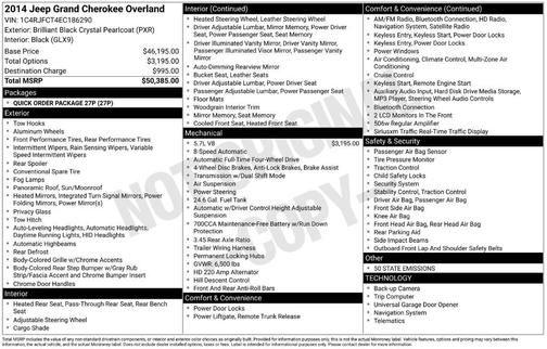 2014 Jeep Grand Cherokee Overland