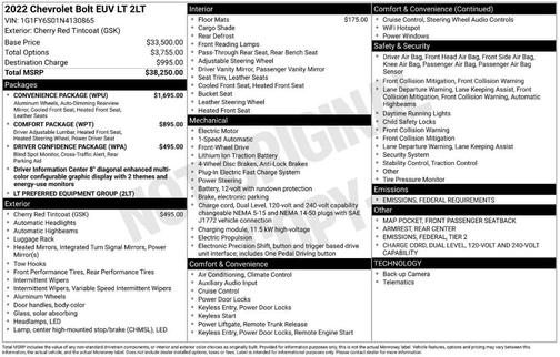 2022 Chevrolet Bolt EUV LT
