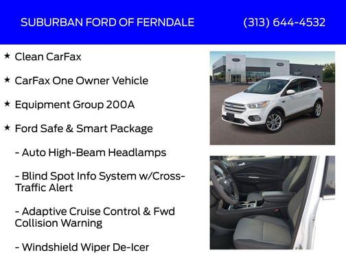 Oxford White 2019 Ford Escape SE
