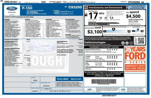 White Platinum Tri-Coat Metallic 2015 Ford F-150 Platinum
