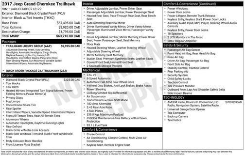 2017 Jeep Grand Cherokee Trailhawk