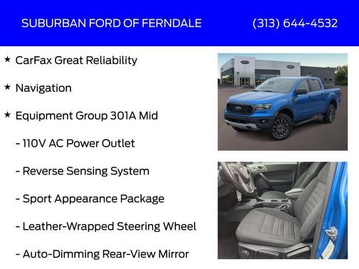 Blue 2021 Ford Ranger XLT