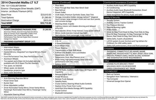 2014 Chevrolet Malibu 1LT