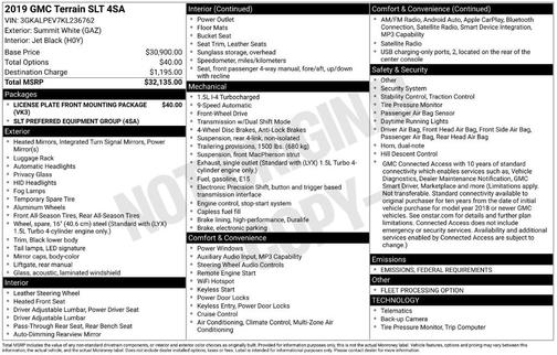 2019 GMC Terrain SLT