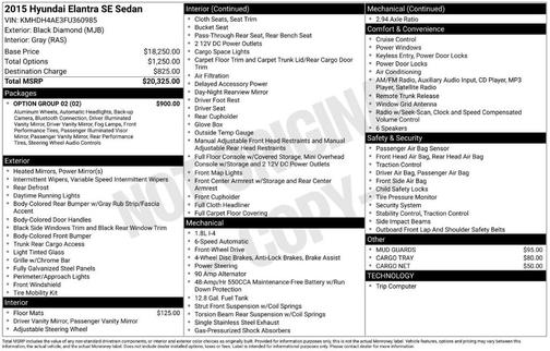2015 Hyundai ELANTRA SE