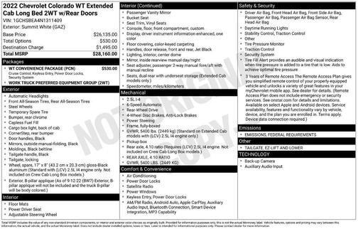 2022 Chevrolet Colorado WT