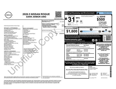 2026 Nissan Rogue Dark Armor