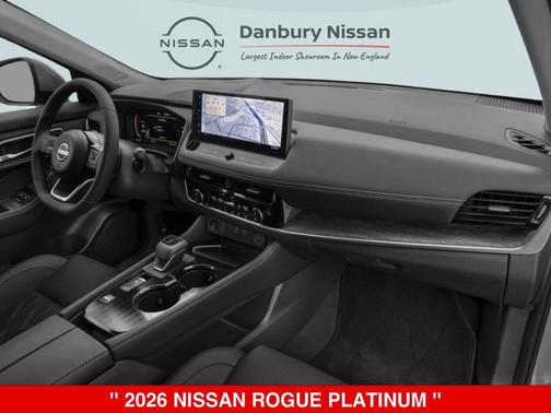 Everest White Pearl/Super Black 2026 Nissan Rogue Platinum