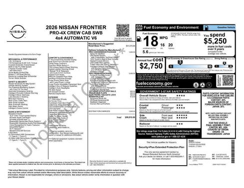 2026 Nissan Frontier PRO-4X