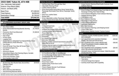 2022 GMC Yukon XL AT4