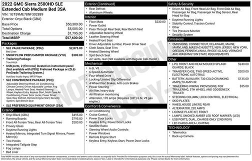 2022 GMC Sierra 2500 SLE