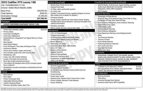2022 Cadillac XT5 Luxury