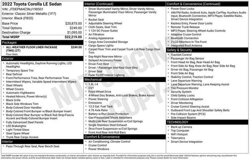 2022 Toyota Corolla LE