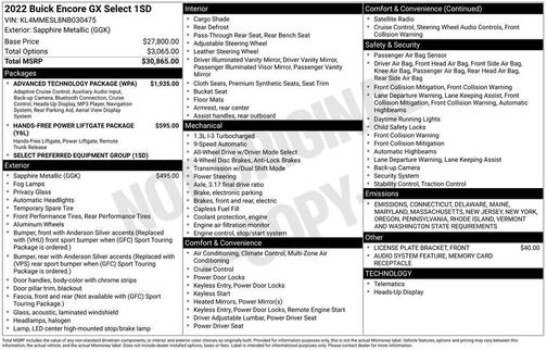 2022 Buick Encore GX Select
