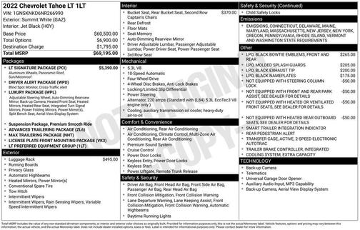 2022 Chevrolet Tahoe LT