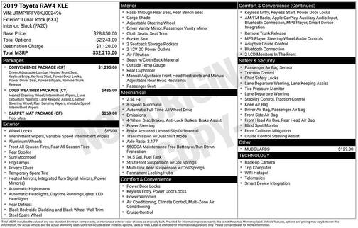 2019 Toyota RAV4 XLE