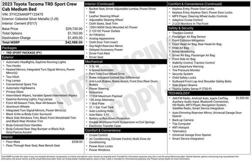 2023 Toyota Tacoma TRD Sport