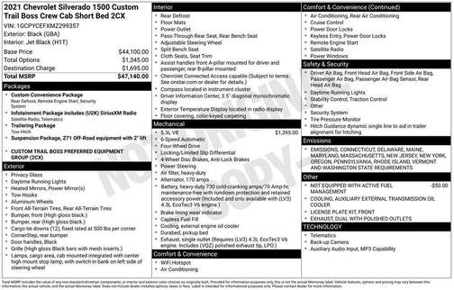 2021 Chevrolet Silverado 1500 Custom Trail Boss