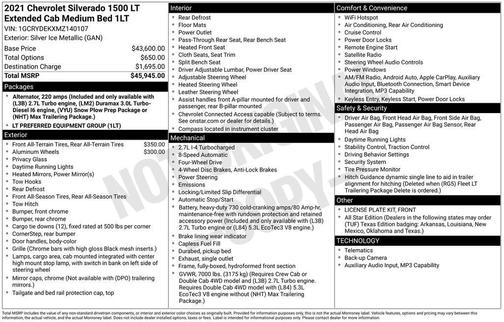 2021 Chevrolet Silverado 1500 LT