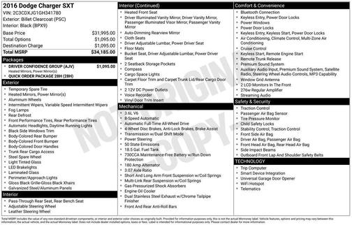2016 Dodge Charger SXT
