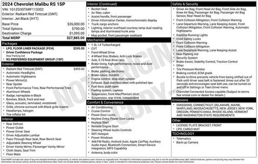 2024 Chevrolet Malibu RS