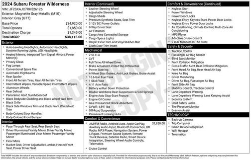 2024 Subaru Forester Wilderness