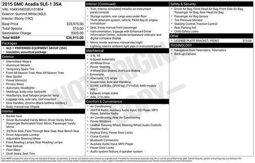 2015 GMC Acadia SLE-1