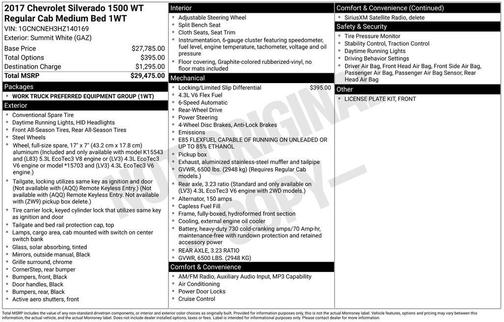 2017 Chevrolet Silverado 1500 WT