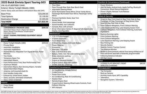 2025 Buick Envista Sport Touring