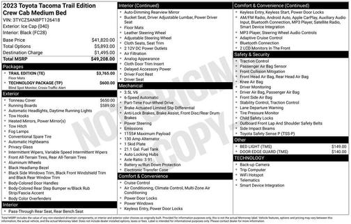 2023 Toyota Tacoma Trail Edition