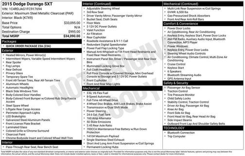 2015 Dodge Durango SXT