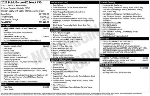 2022 Buick Encore GX Select