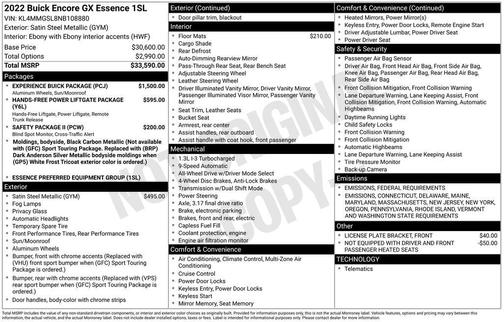 2022 Buick Encore GX Essence