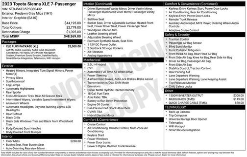 2023 Toyota Sienna XLE