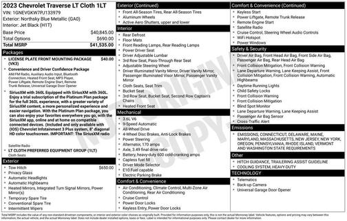 2023 Chevrolet Traverse LT Cloth