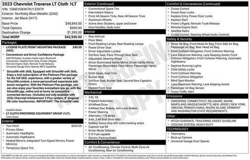 2023 Chevrolet Traverse LT Cloth